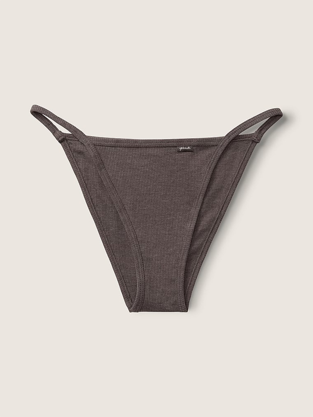 

Victoria's Secret Women PINK High Leg String Bikini Briefs, Brown