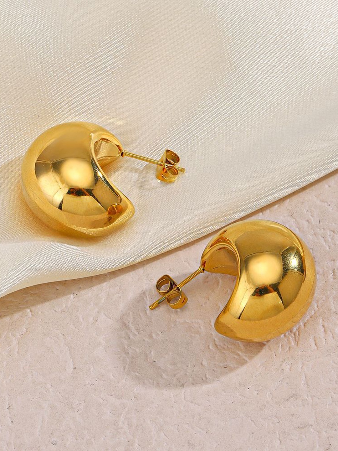 

Krelin Gold Plated Stainless Steel Classic Studs Earrings
