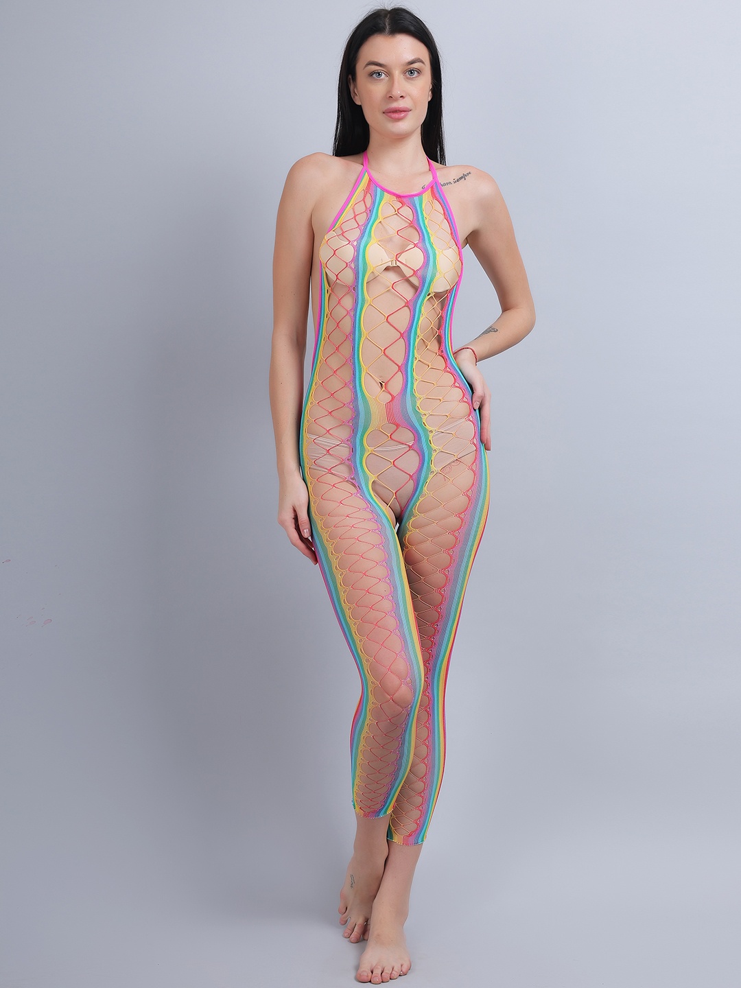 

COLOR STYLE Rainbow Full Body Stocking, Blue