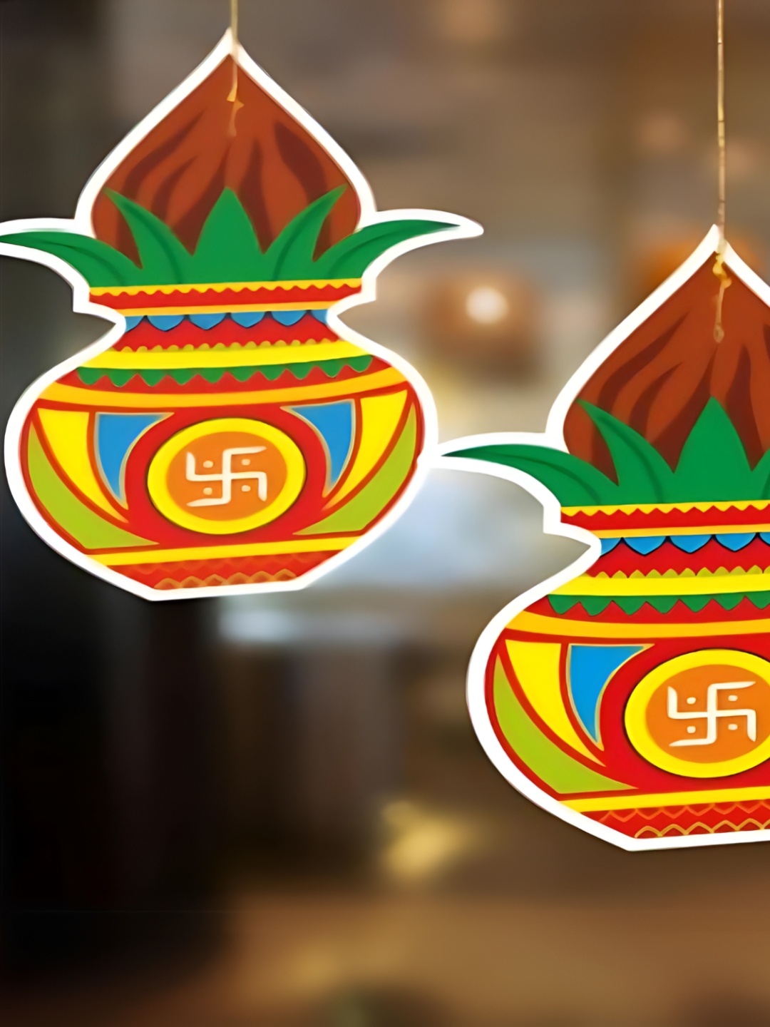 

Special You Set Of 10 Red & Yellow Kalash Festive Decor