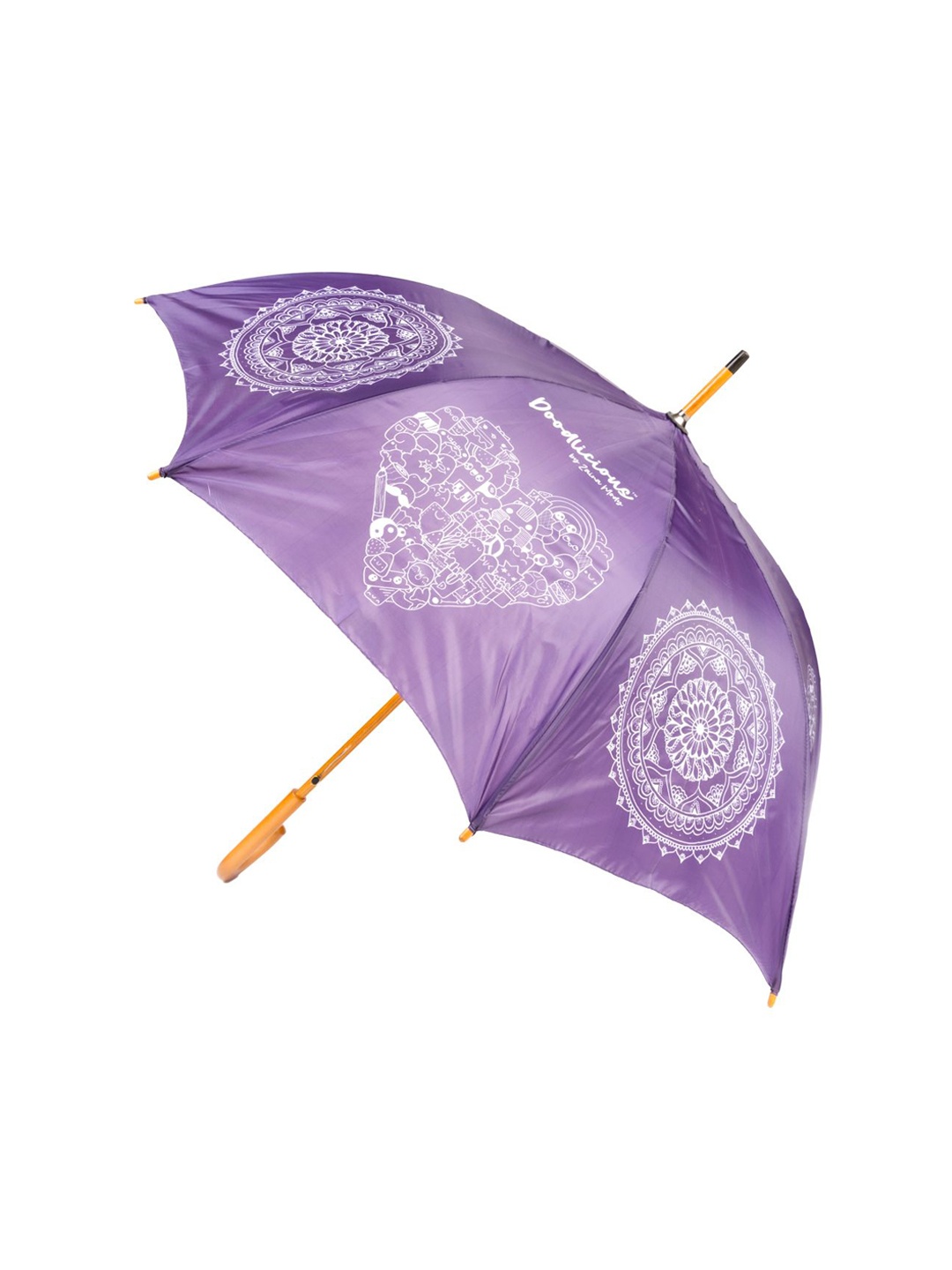 

Doodlicious Semi-Automatic Non-Foldable Self Design Umbrellas, Purple