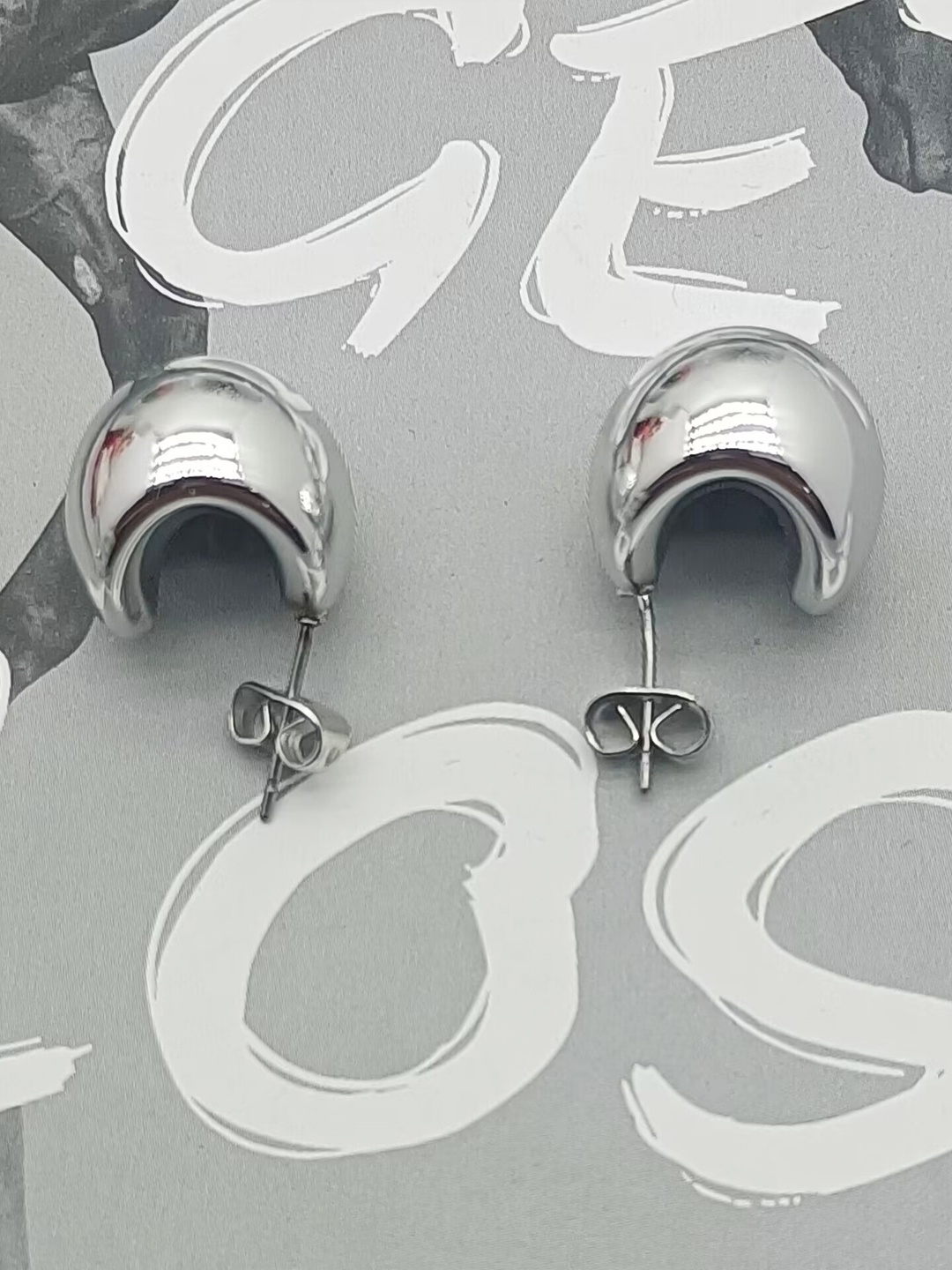 

Krelin Silver Plated Stainless Steel Classic Studs Earrings