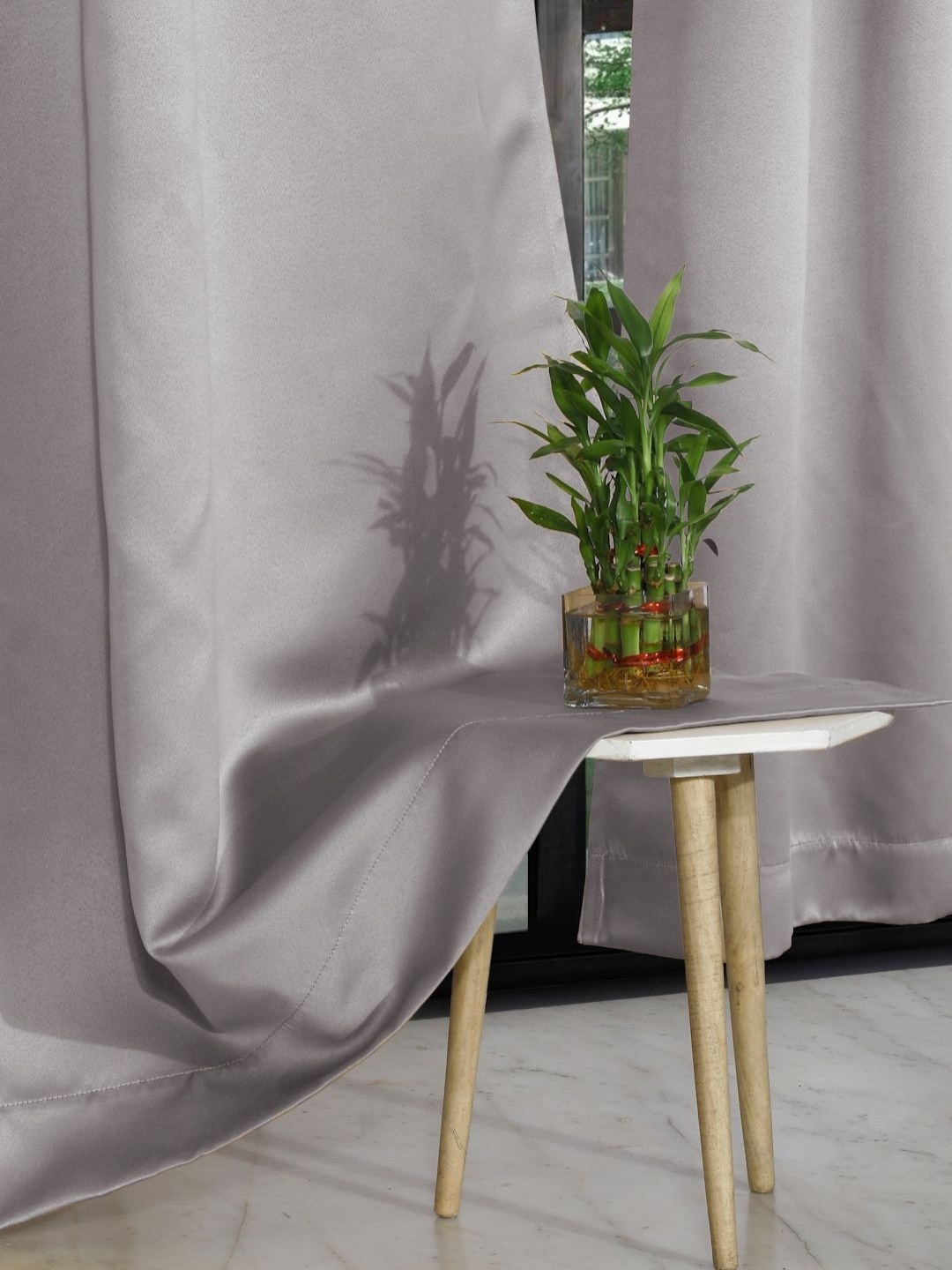 

ROSARA HOME Unisex Grey Curtains and Sheers