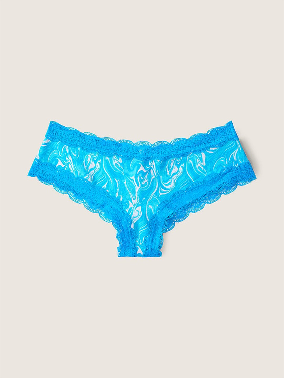 

Victoria's Secret Women Lace-Trim Cheekster Basic Briefs, Turquoise blue