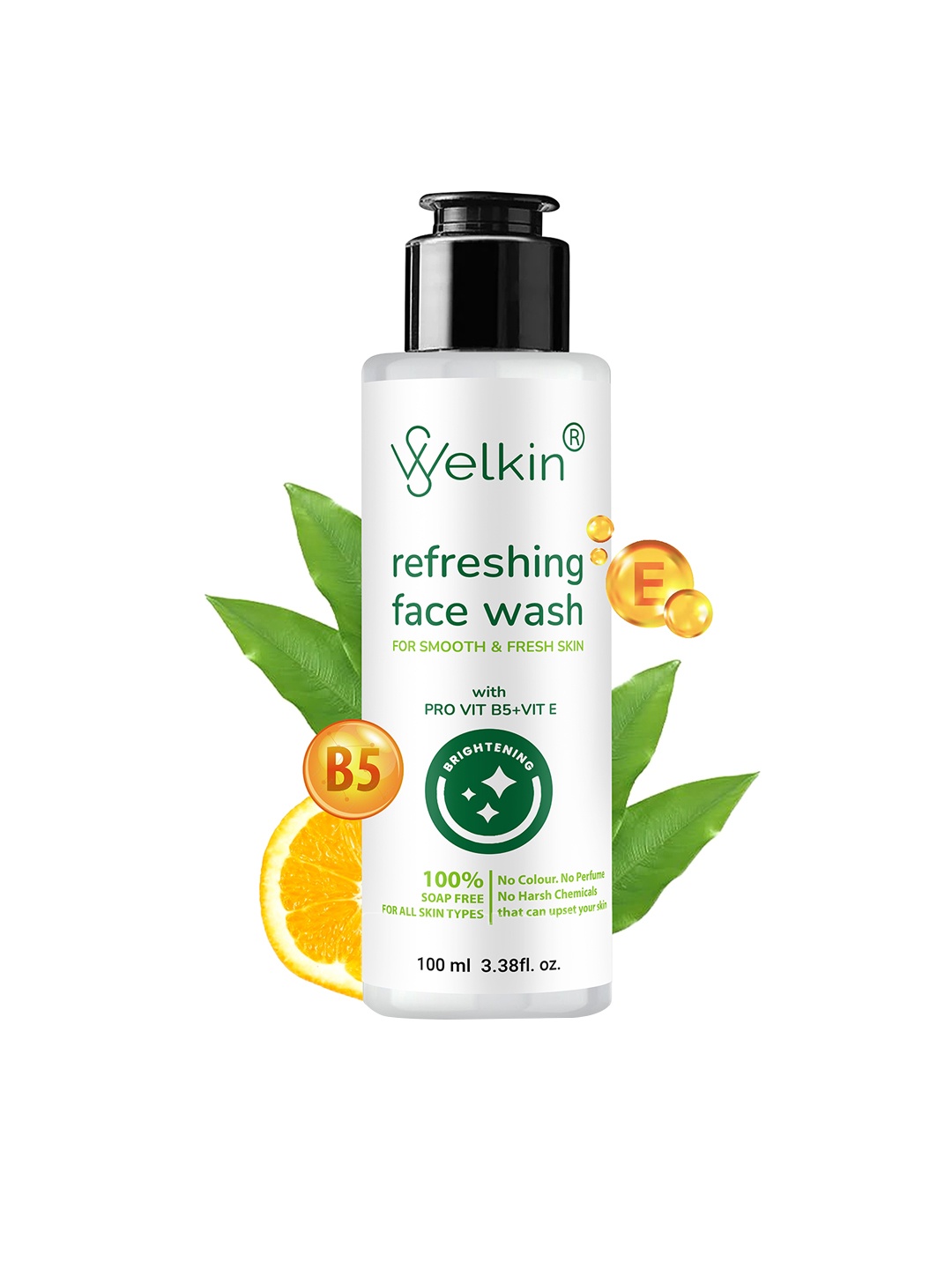 

WELKIN Refreshing Face Wash With Pro Vitamin B5 + E - 100ml, White