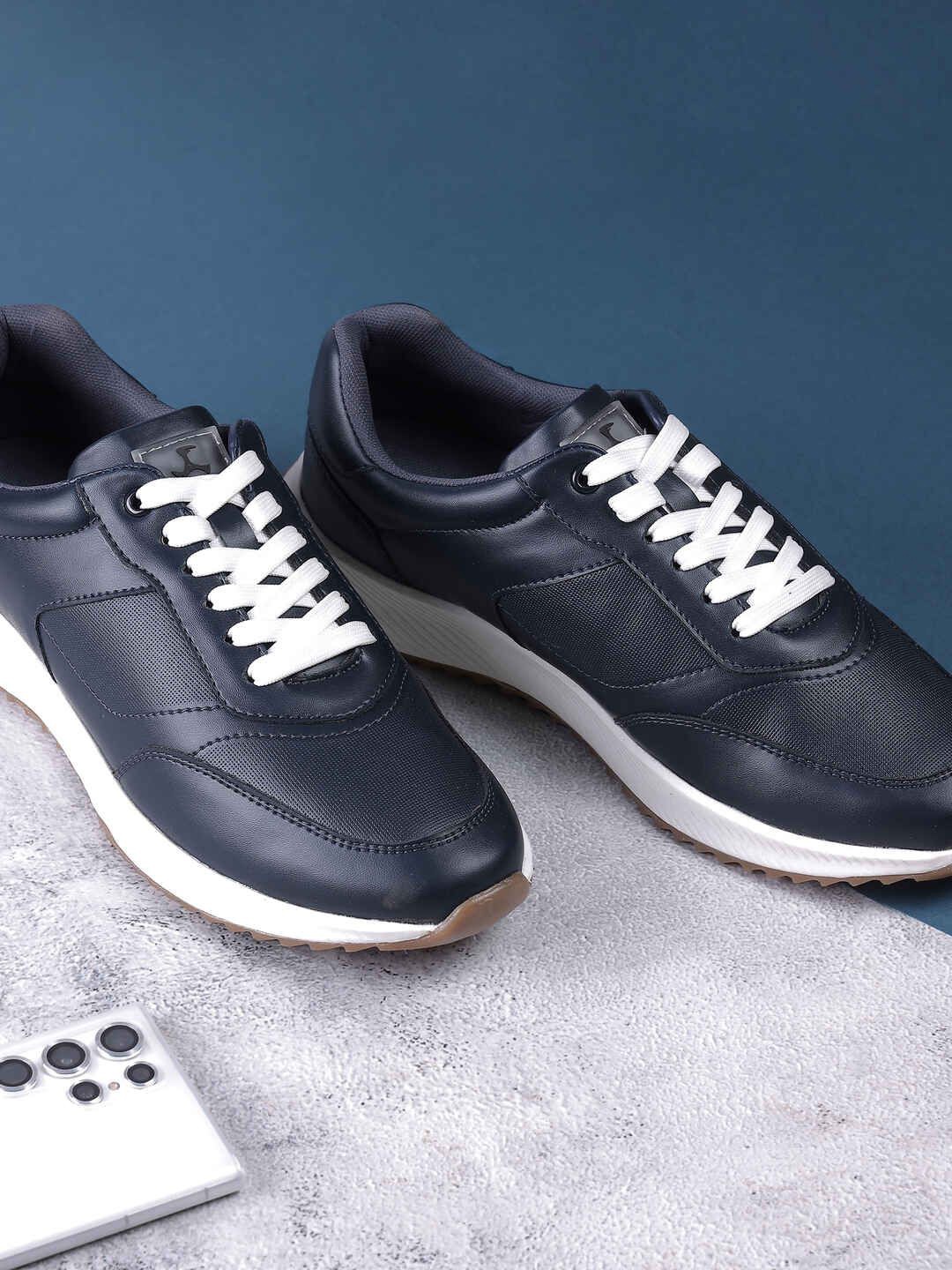 

Mochi Men Round Toe Lace-Ups Sneakers, Navy blue