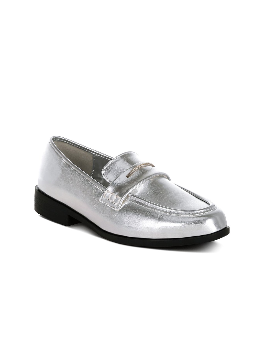 

London Rag Women Slip-On Driving Shoes, Silver