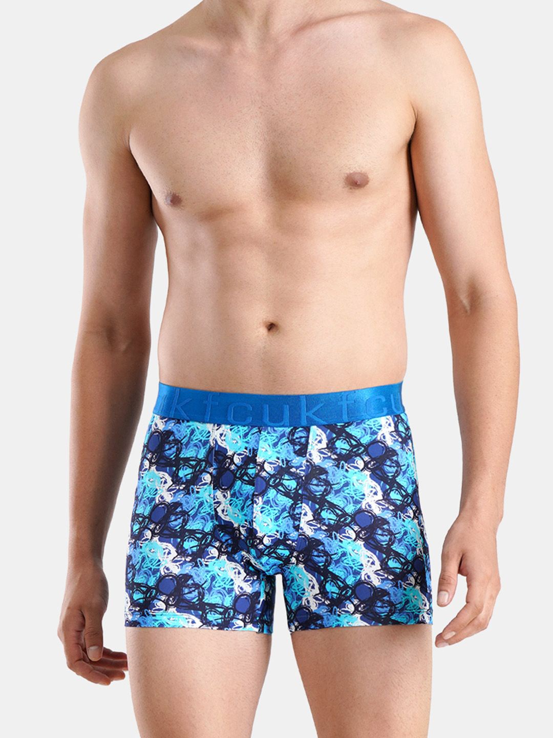

FCUK Printed Breathability Trunks - BREWERSODALITE AOPS, Blue