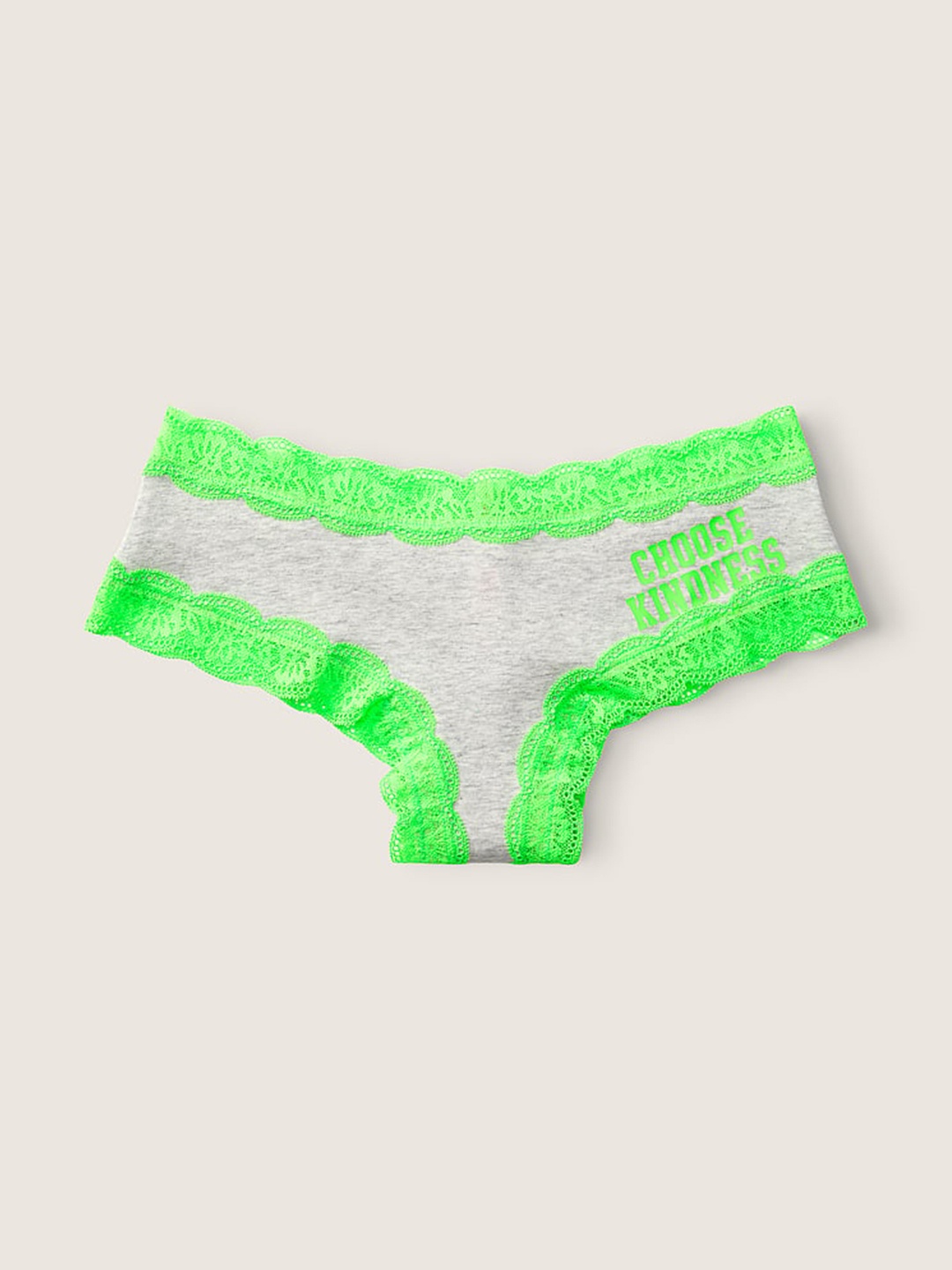 

Victoria's Secret Women Low Rise Lace-Trim Basic Briefs, Grey