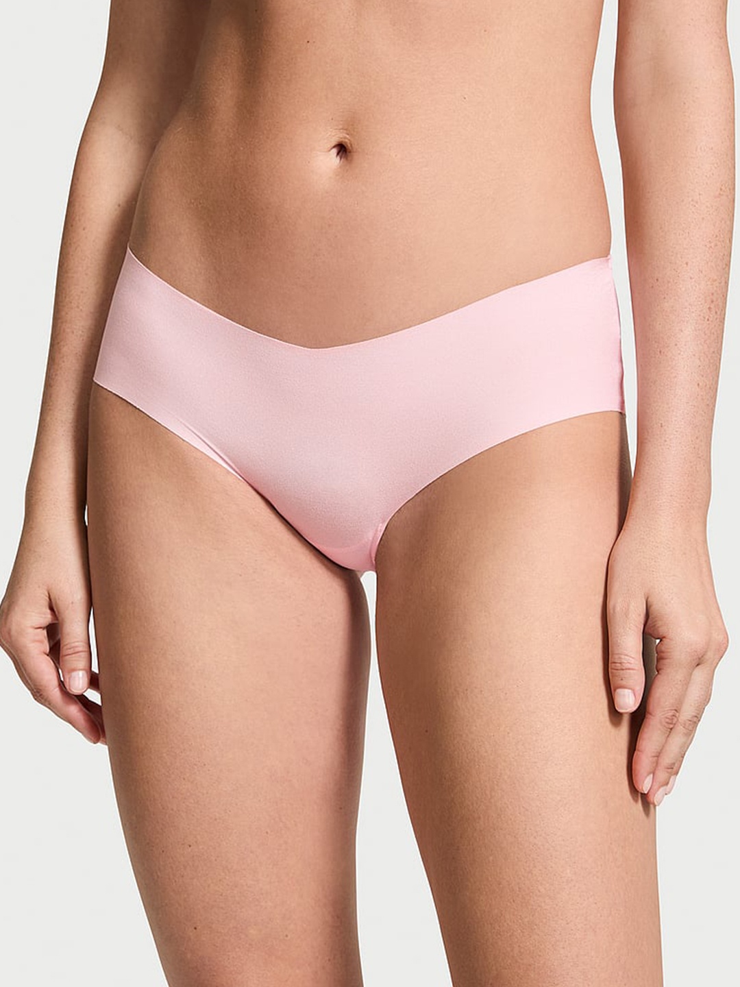 

Victoria's Secret Solid Mid-Rise Hipster Briefs, Pink