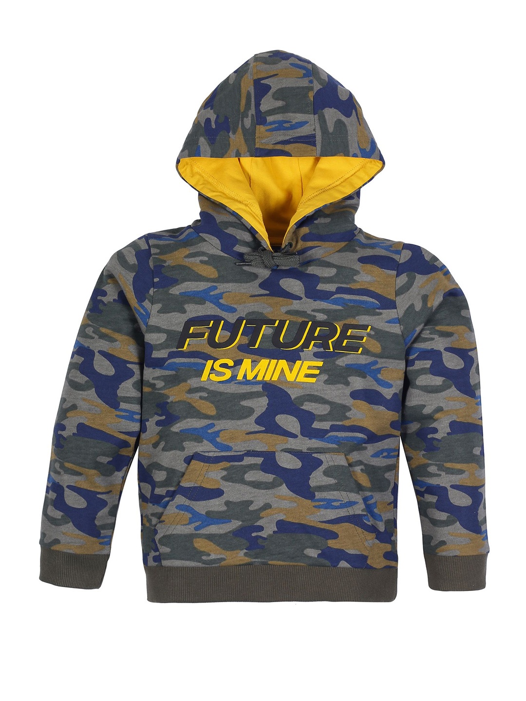 

PLUM TREE Boys Camouflage Printed Hood Cotton Pullover Sweatshirt, Khaki