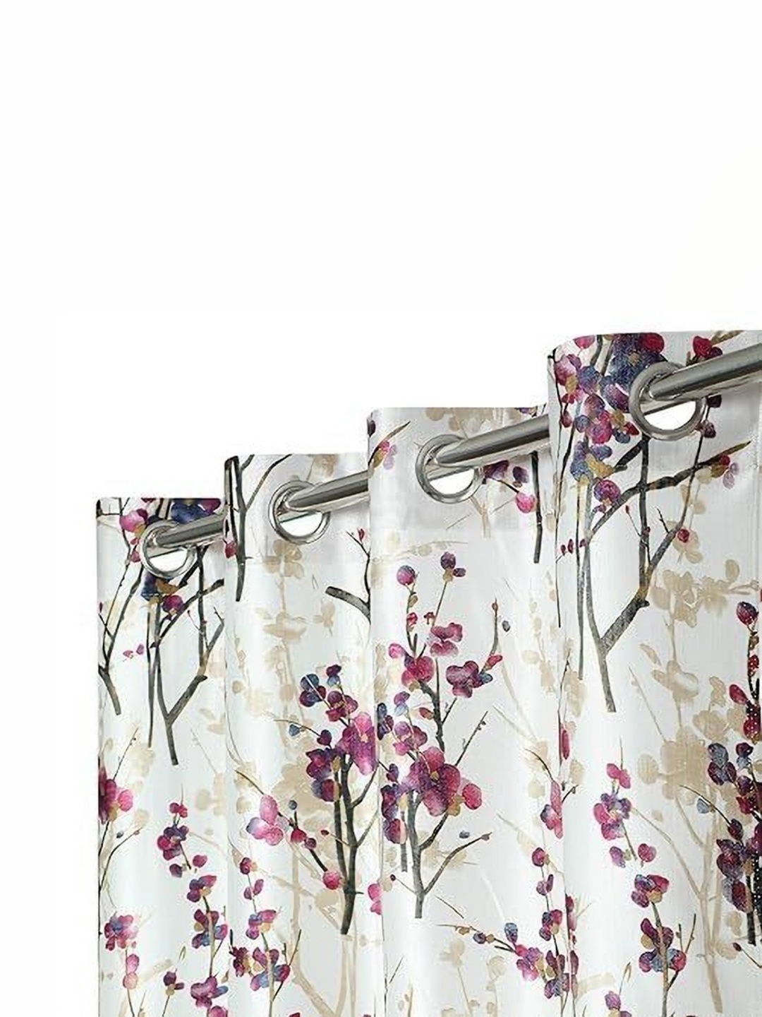 

Banchmark Home Furnishings Purple & White Set of 2 Floral Window Curtain