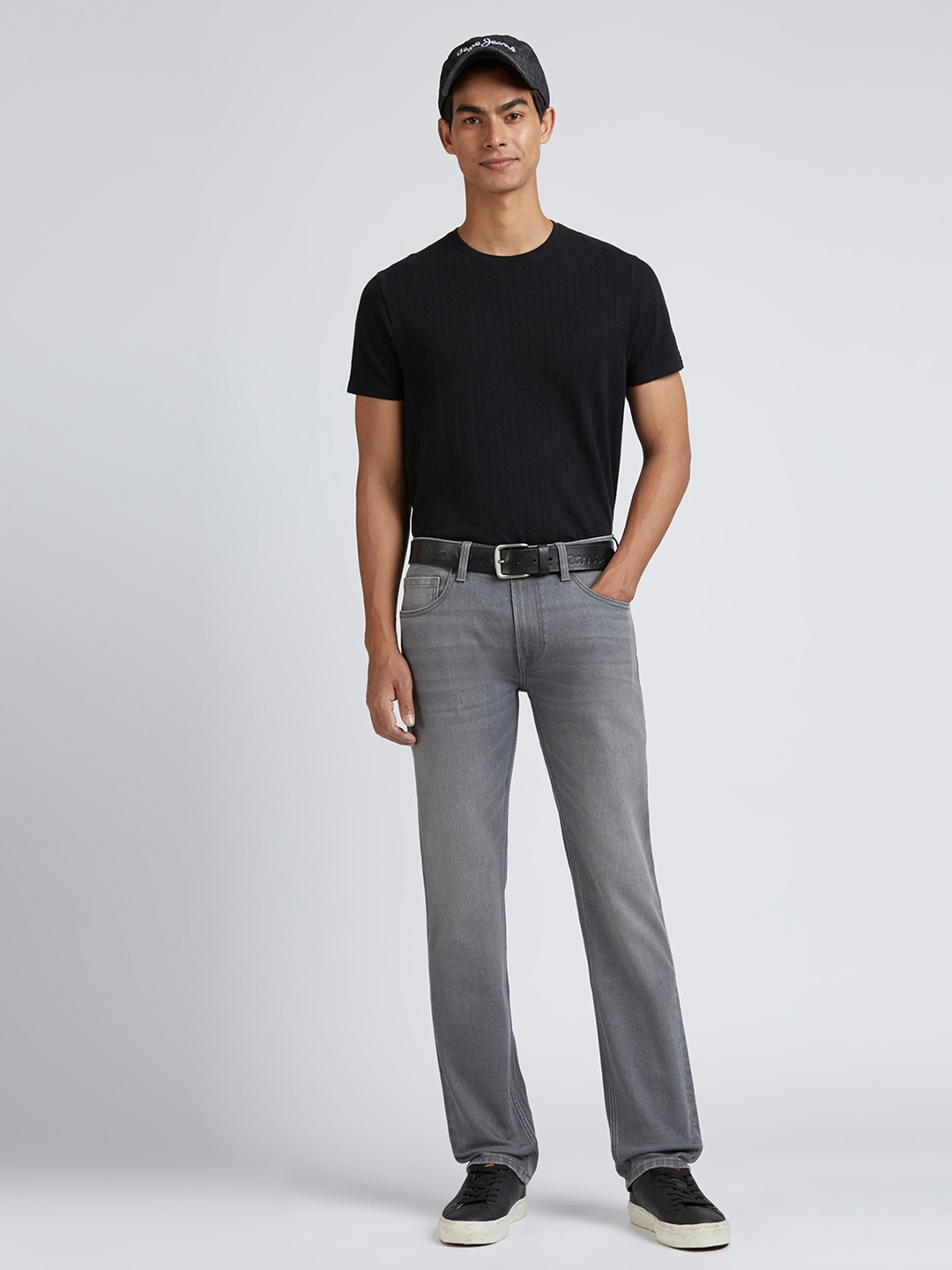 

Pepe Jeans Men Regular Fit Mid-Rise Holborne Stretchable Jeans, Grey