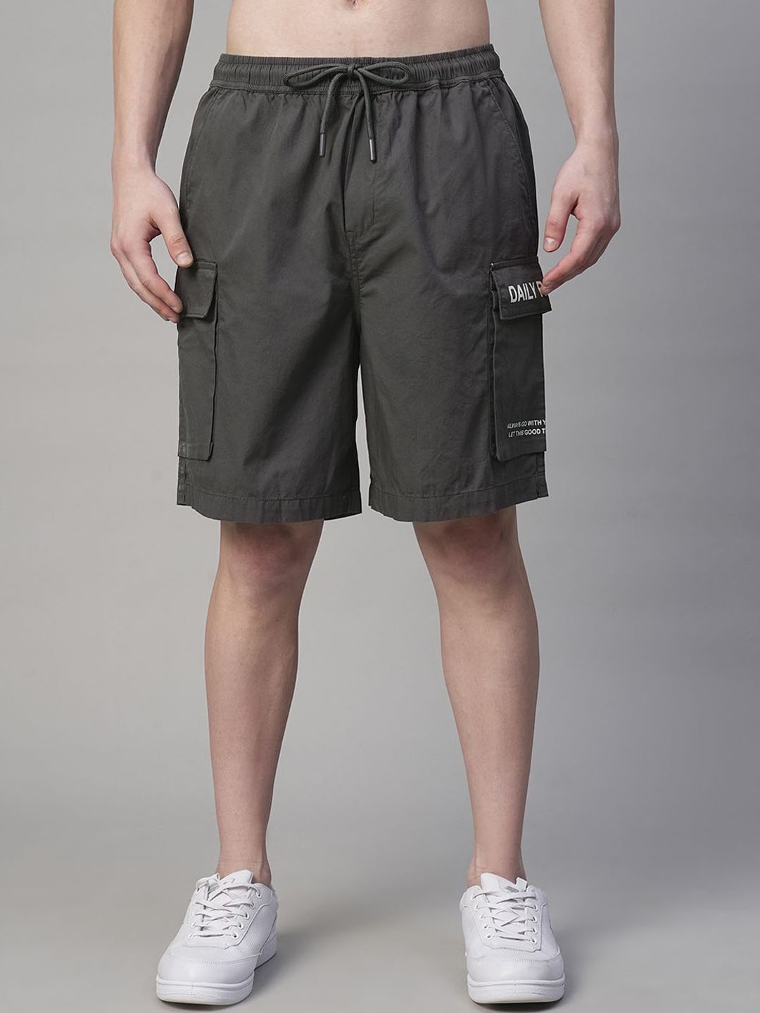 

PRONK Men Cargo Shorts, Grey