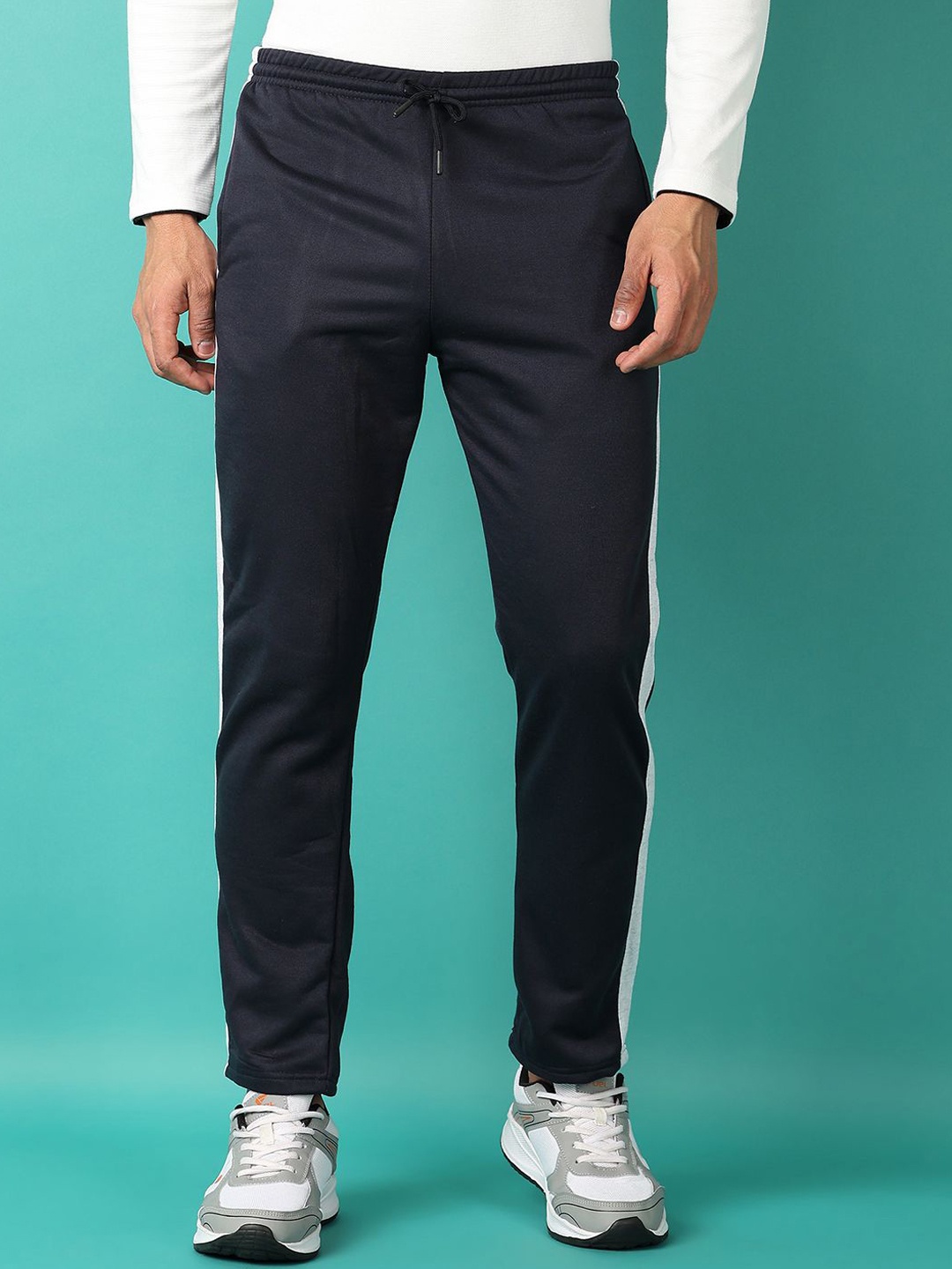 

V-Mart Men Mid-Rise Track Pants, Blue