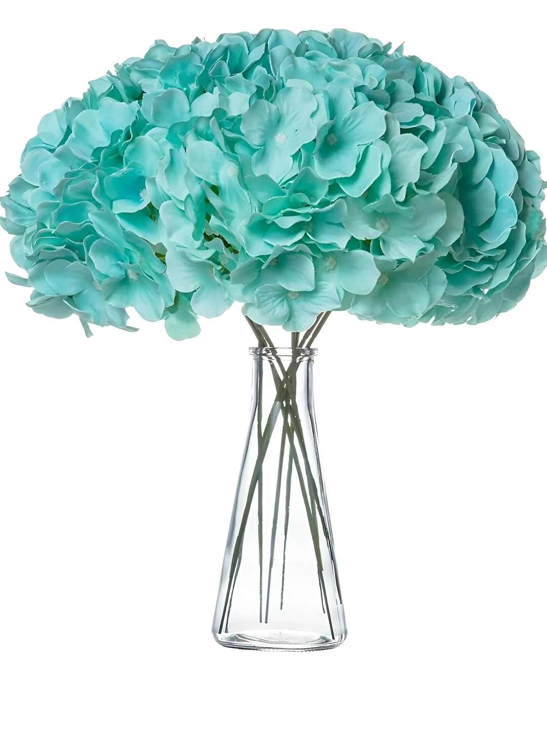 

VRB DECOR Sea Green 10 Pieces Hydrangea Artificial Flower