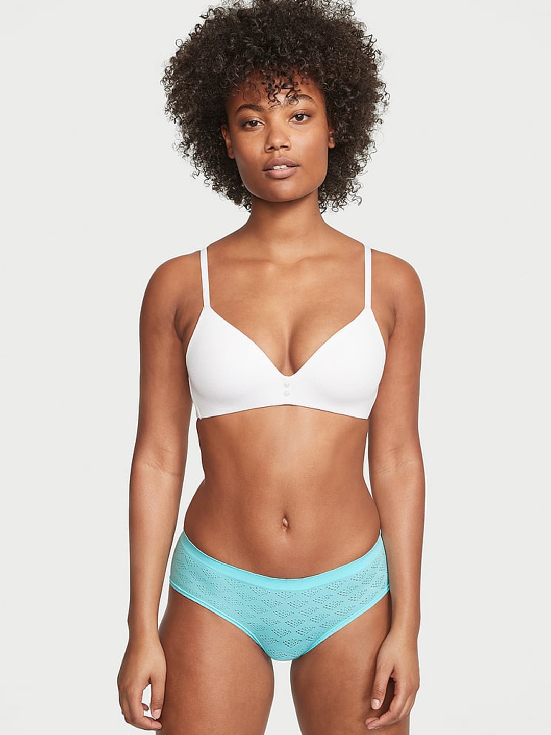 

Victoria's Secret Women Self Design Mid-Rise Lace Hipster Briefs 112194080Z8D, Blue