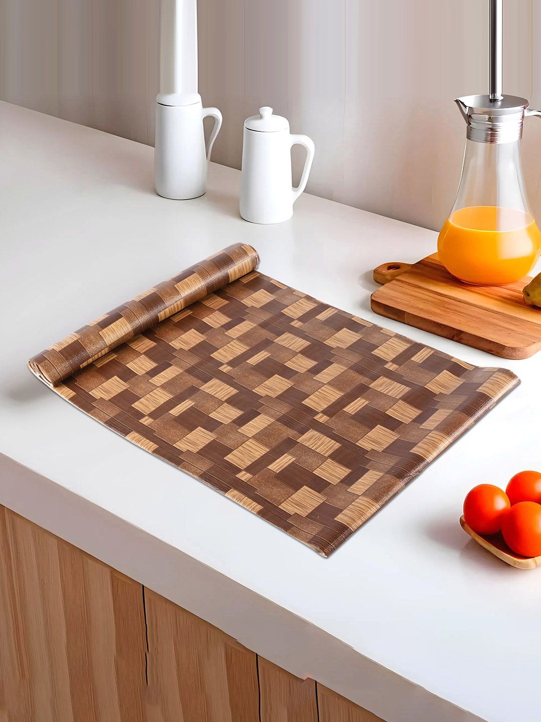 

Kuber Industries Brown Water Resistant Shelf Liner Organiser