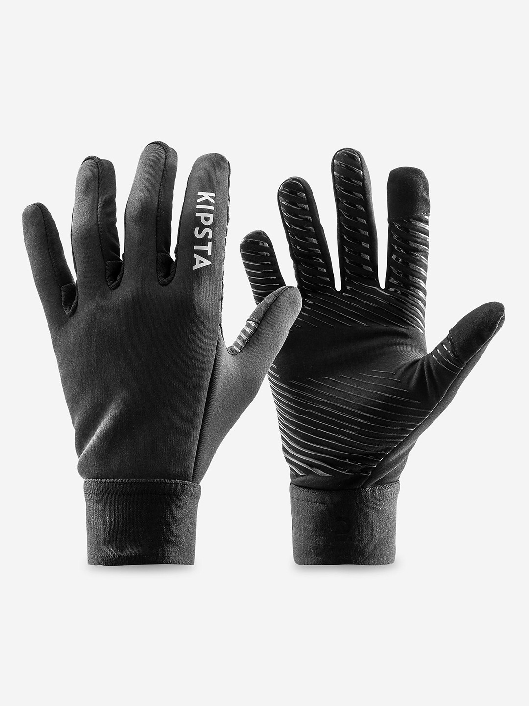 

Kipsta By Decathlon Men Black Keep Warm Sport Gloves