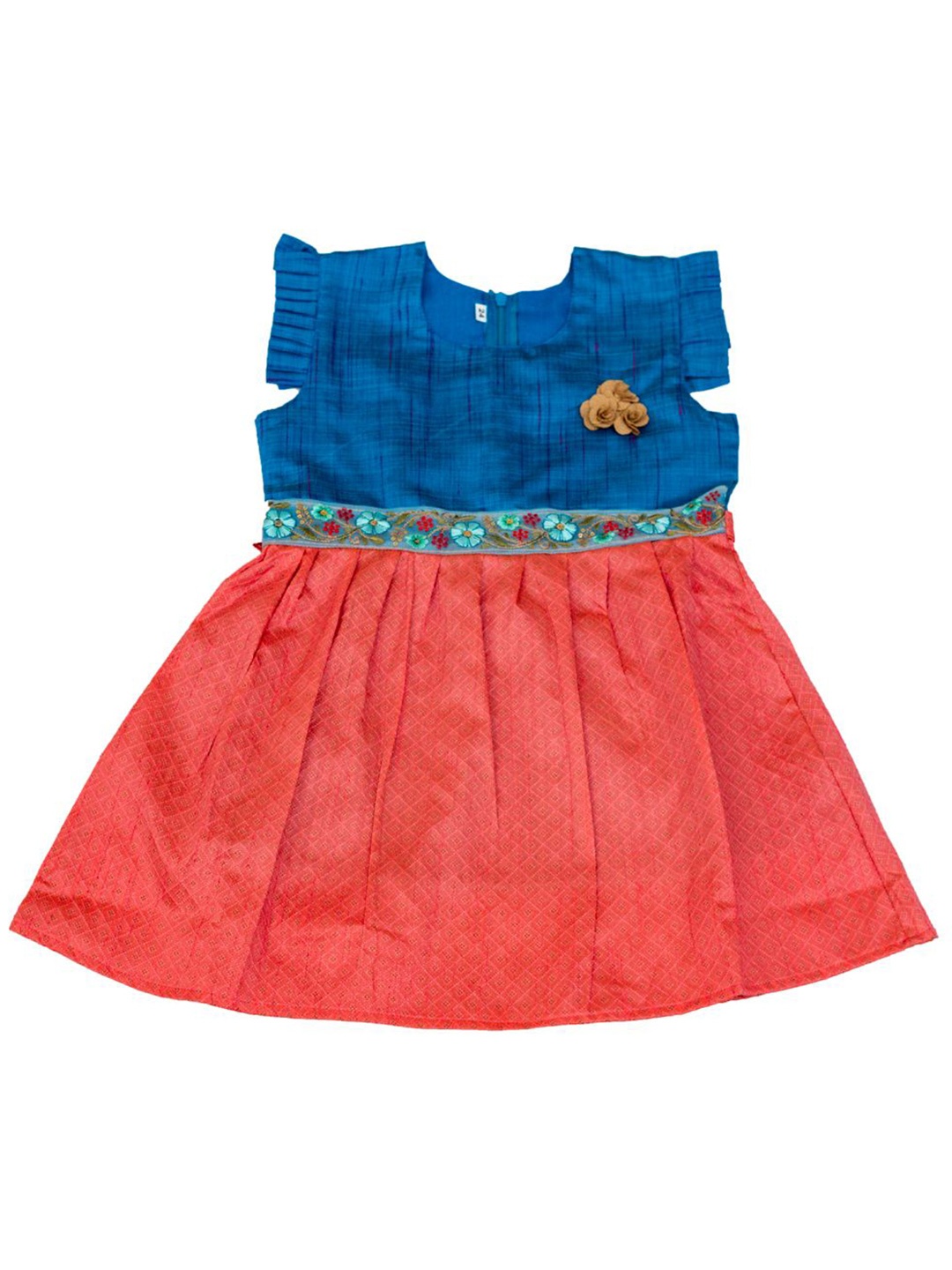 

BAESD Infant Girls Floral Ethnic Dress, Blue