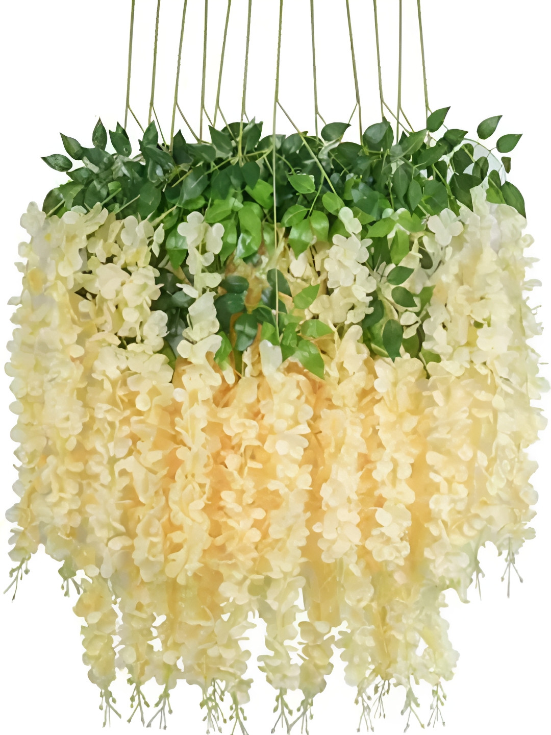 

VRB DECOR Peach-Coloured 6 Pieces Hanging Artificial Flower