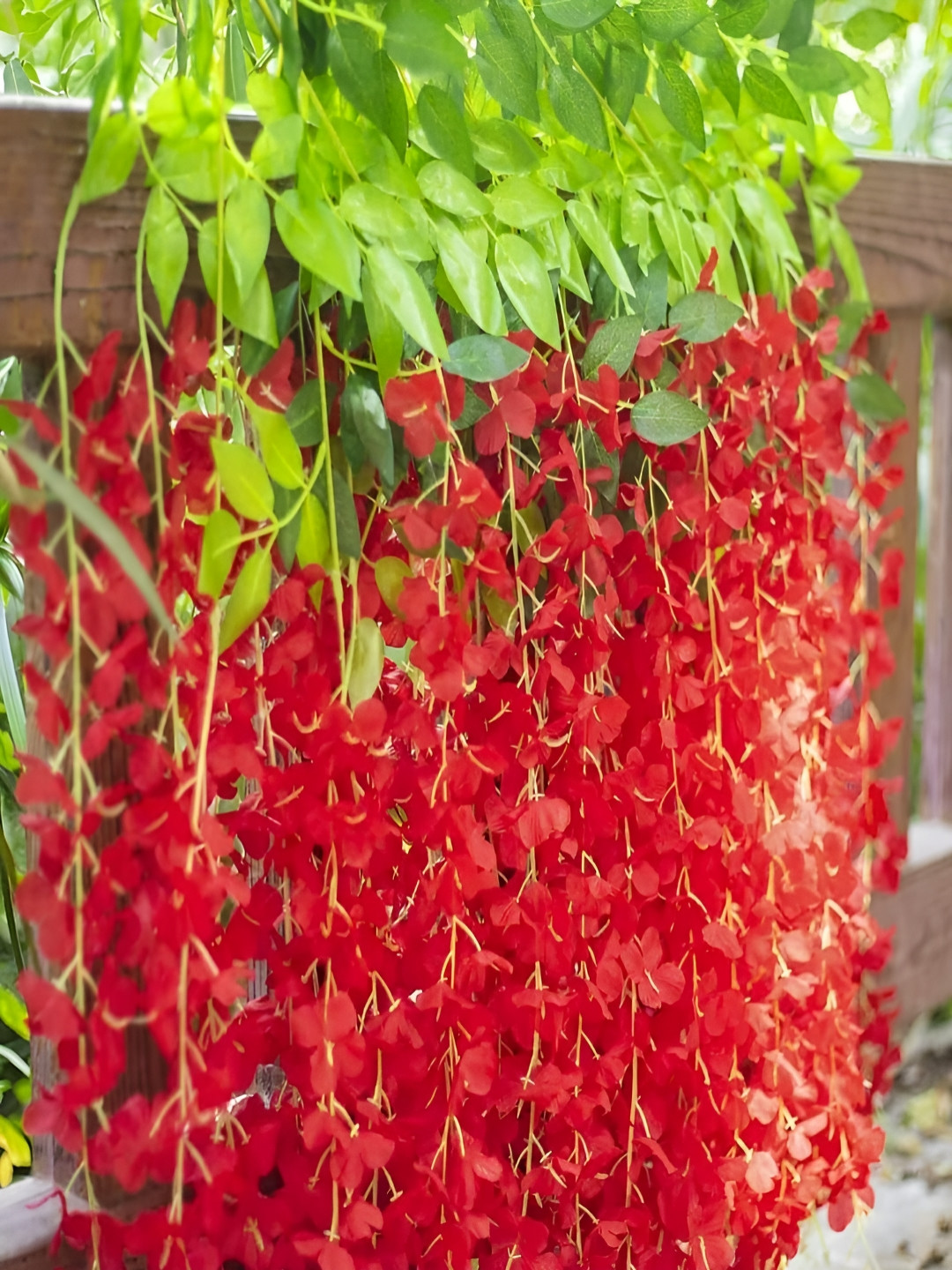 

VRB DECOR Red 6 Pieces Hanging Artificial Flower