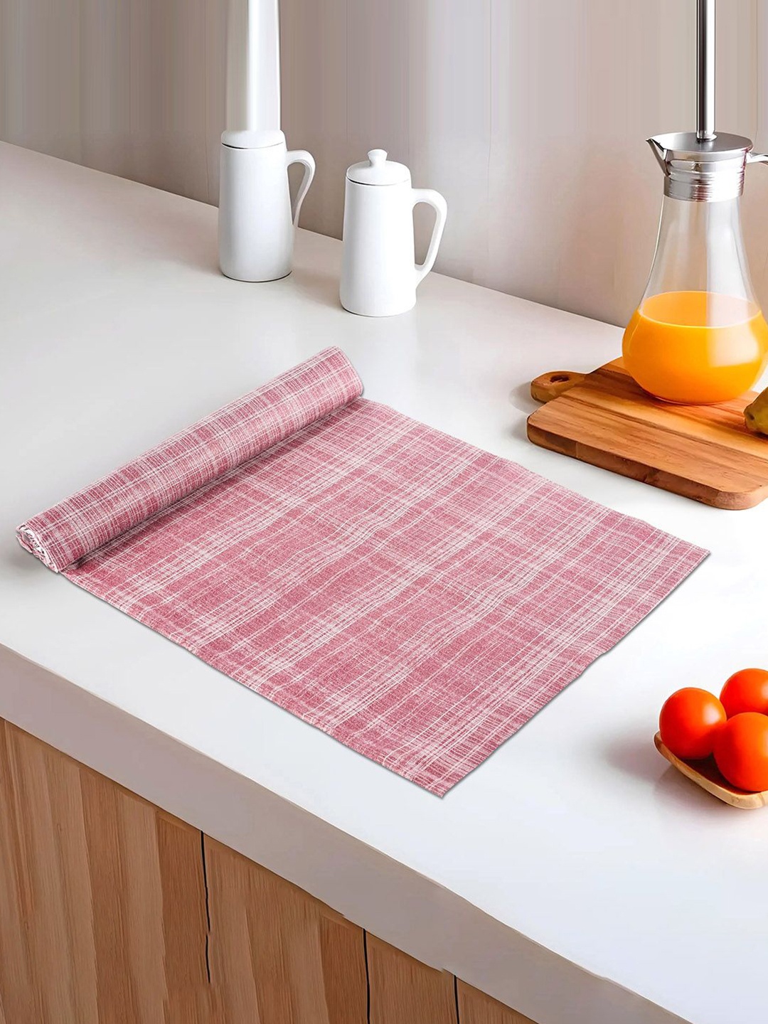 

Kuber Industries Pink Printed Water Resistant Shelf Liner Organisers