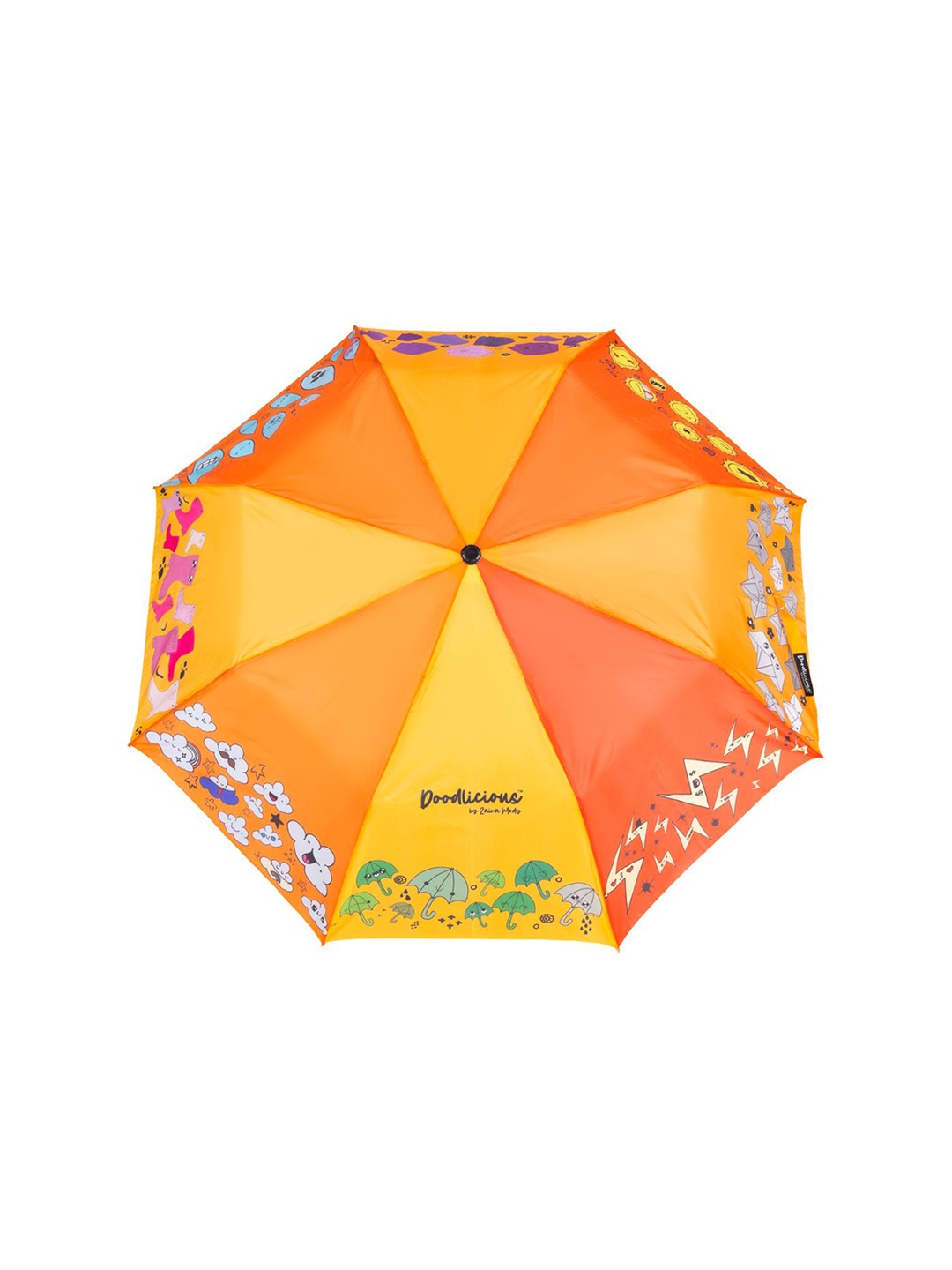 

Doodlicious Unisex 7 Fold Umbrella for UV Protection Umbrellas, Orange