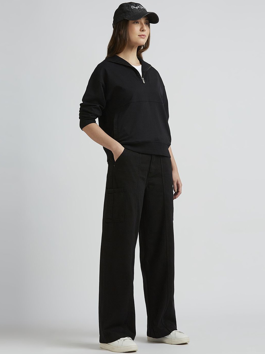 

Pepe Jeans Women Straight Fit High-Rise Jeans, Black