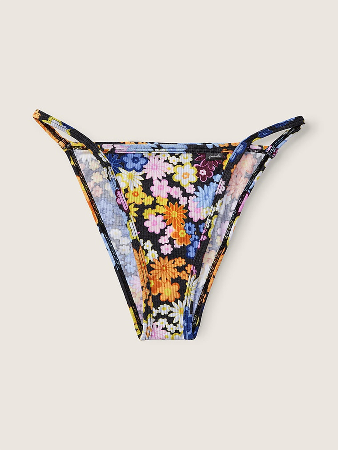 

Victoria's Secret Women High-Rise Bikini Floral Printed Briefs, Black
