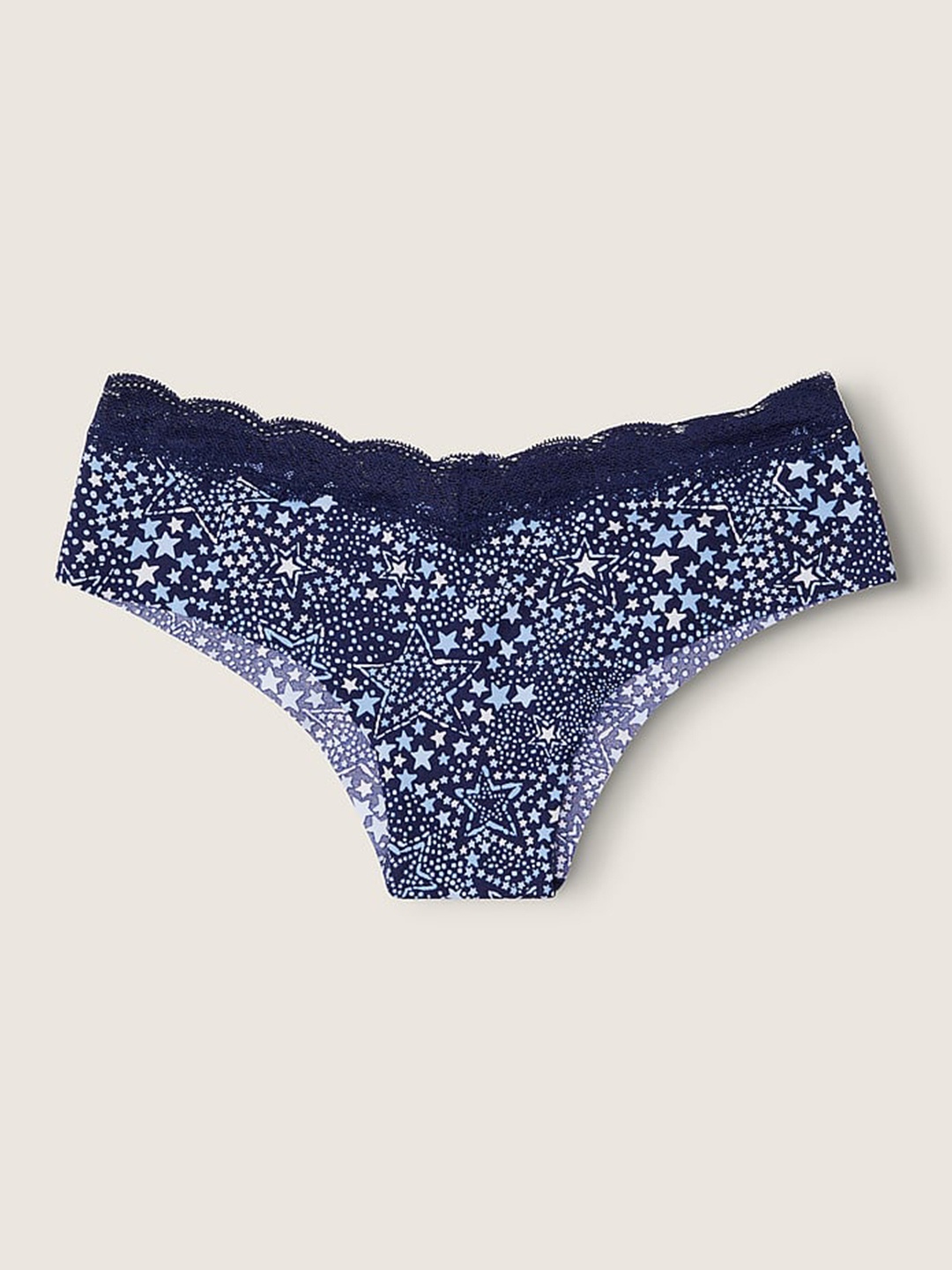 

Victoria's Secret Women Printed No-Show Cheekster Panty, Navy blue