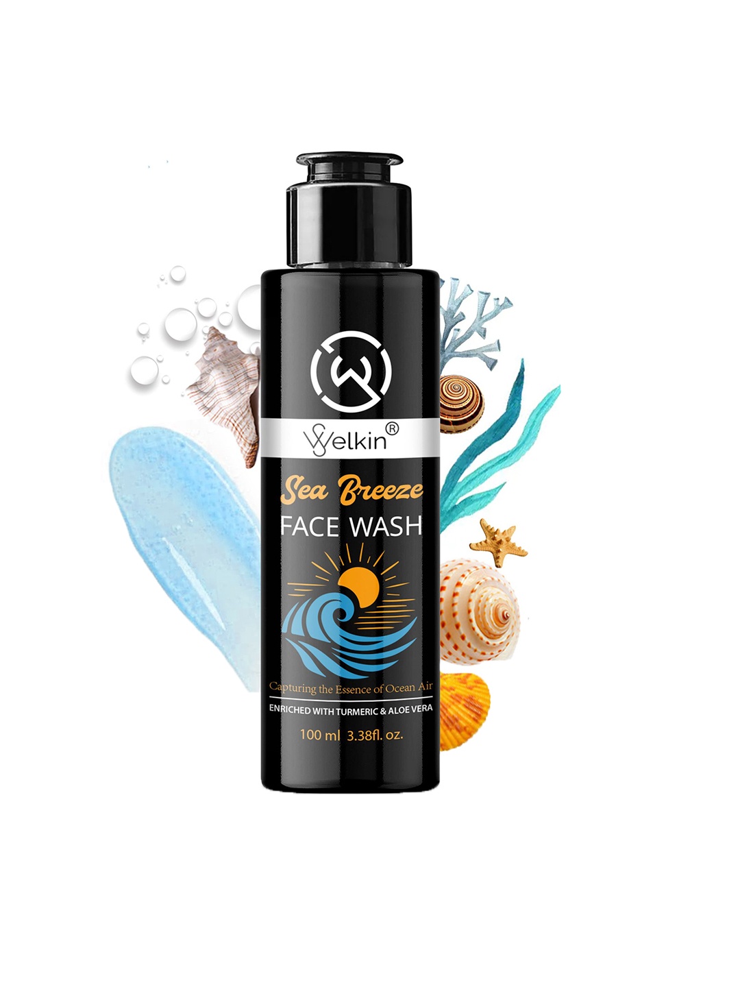 

WELKIN Sea Breeze Face Wash With Turmeric & Aloe Vera - 100 ml, White