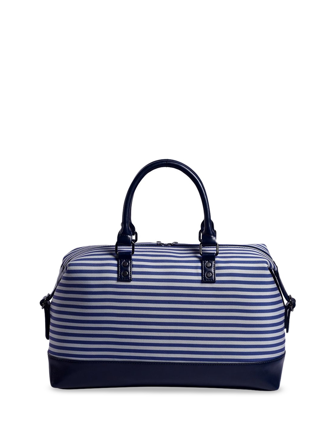 

Gauge Machine Striped Canvas Beach Duffle Bag, Navy blue