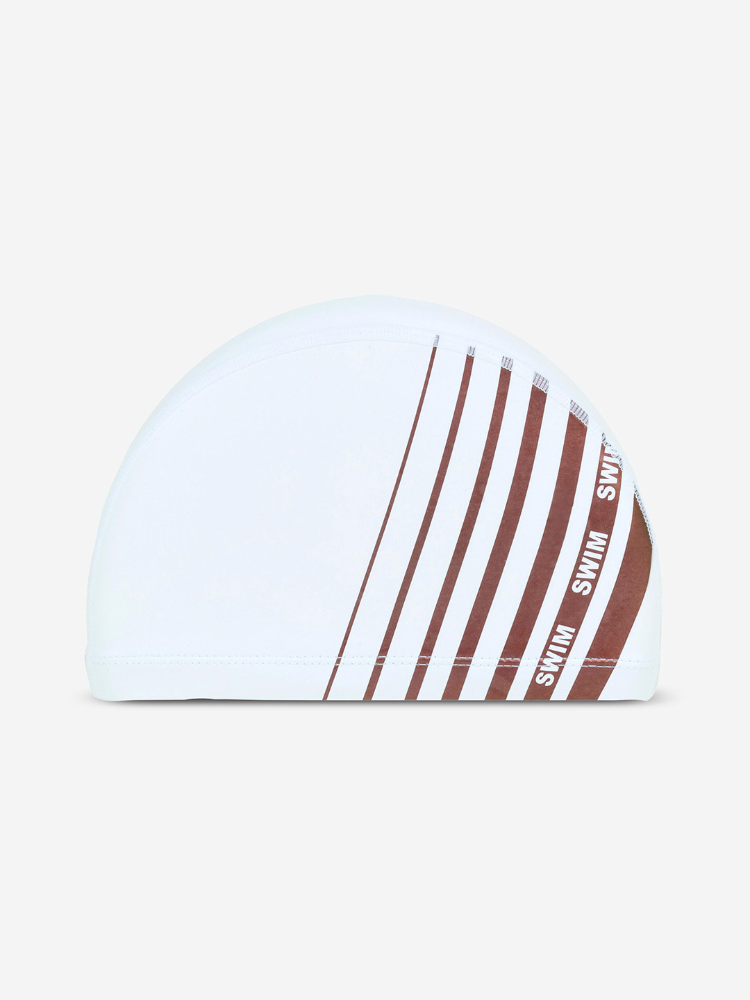 

Nabaiji By Decathlon Men And Women White Bronze Line Silimesh Swimming Cap