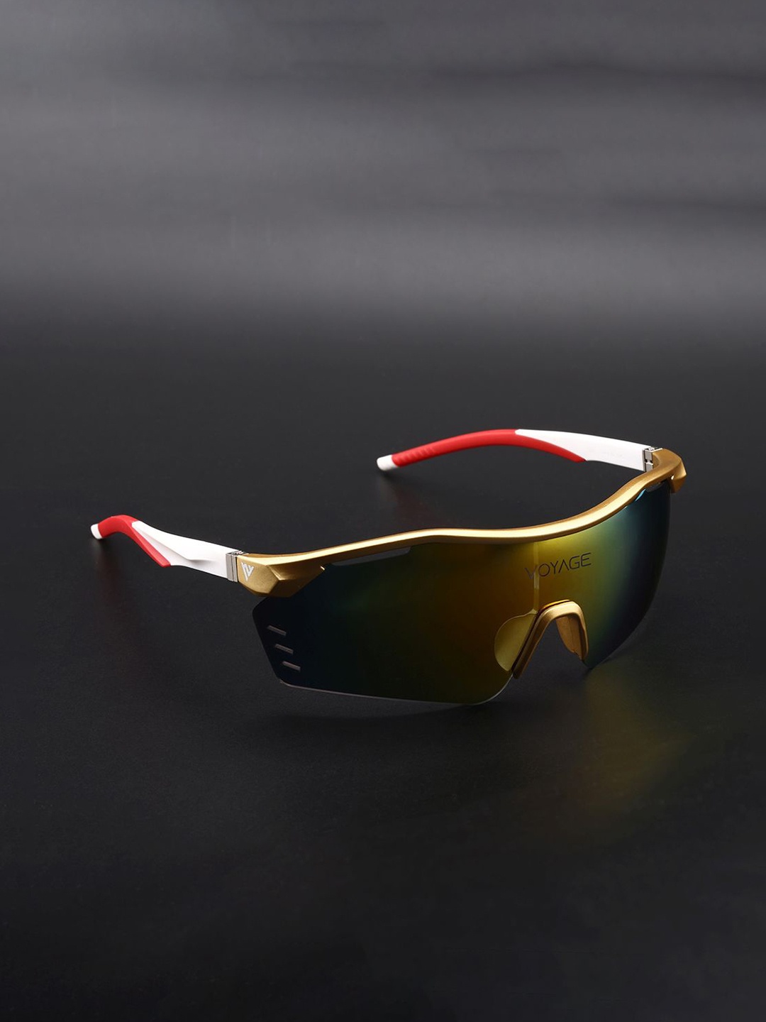 

Voyage Unisex Sports Sunglasses with UV Protected Lens 3015MG5779, Gold