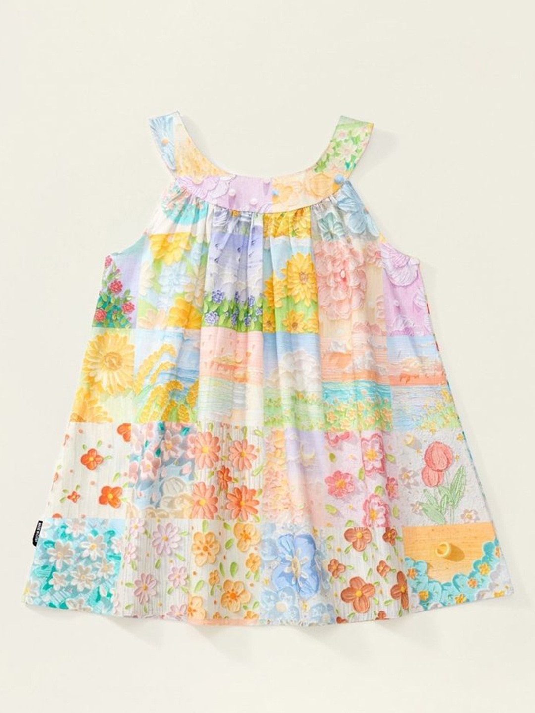 

LULU & SKY Kids girls Floral Print A-Line Dress, Multi