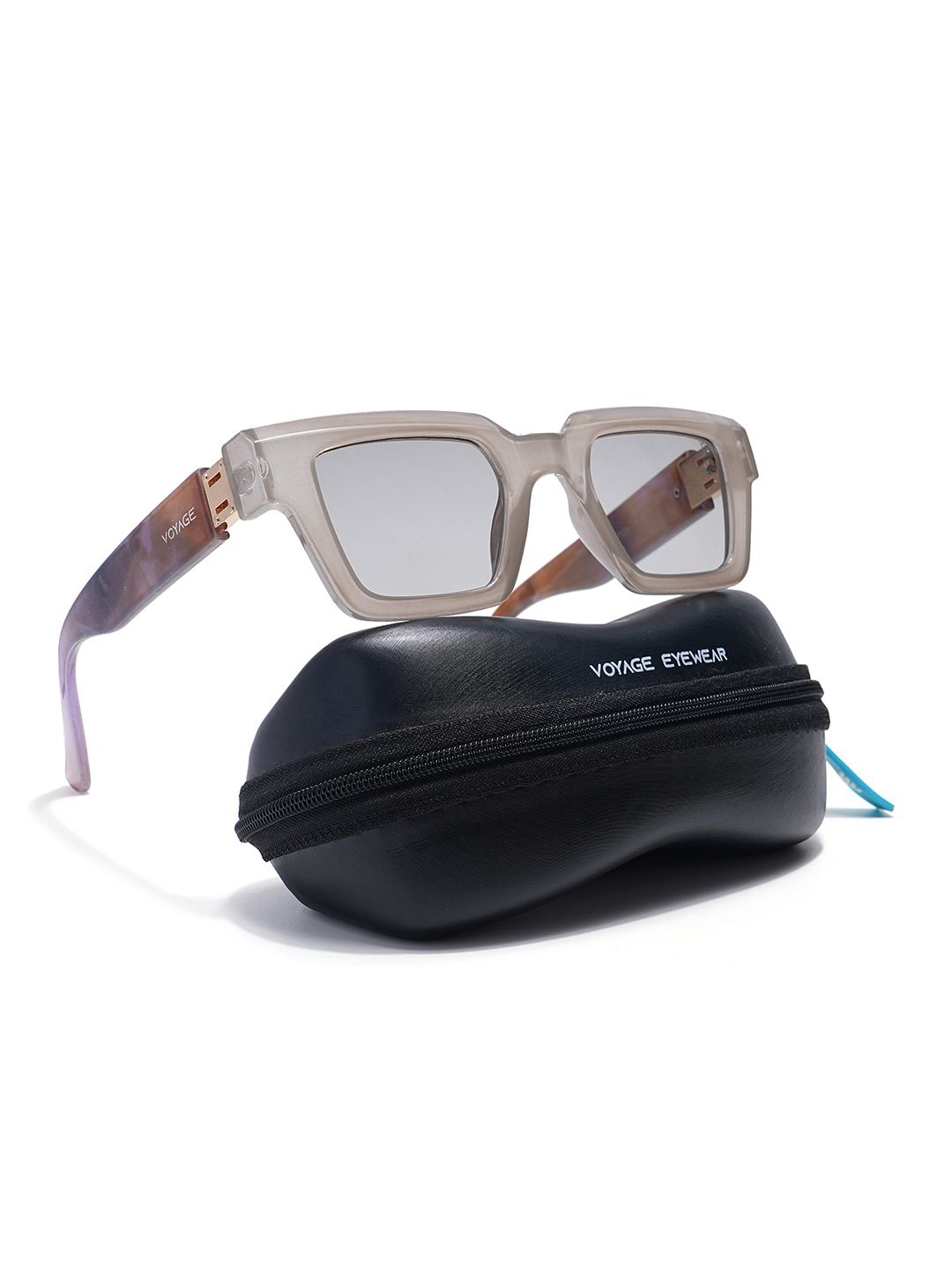 

Voyage Unisex Wayfarer Sunglasses with UV Protected Lens, Transparent