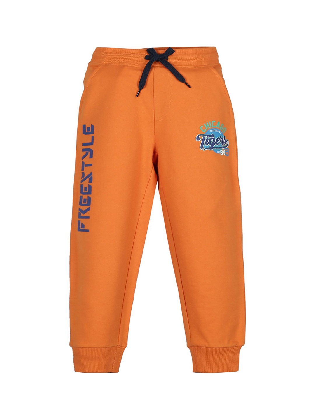 

PLUM TREE Boys Cotton Printed Joggers, Orange