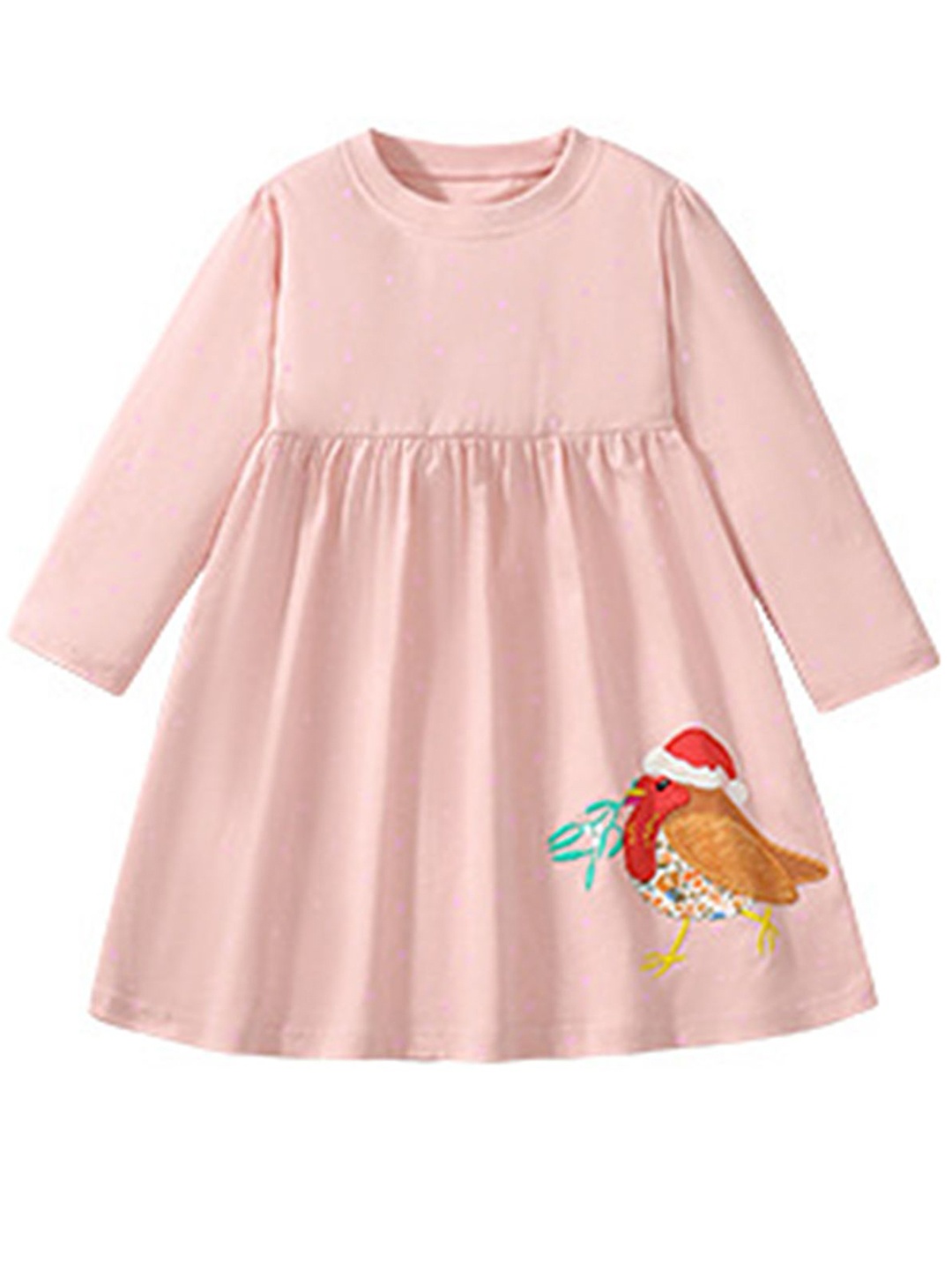 

LULU & SKY Girls Solid Fit & Flare Dress, Pink