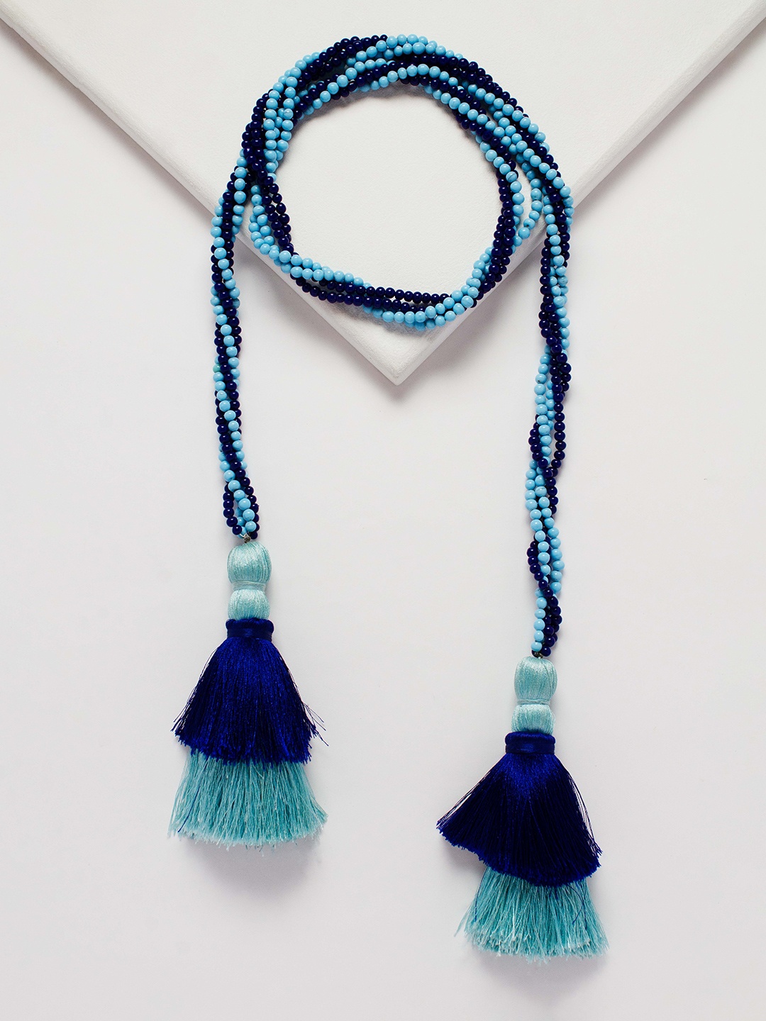 

Rhea Glass Beaded Necklace, Blue