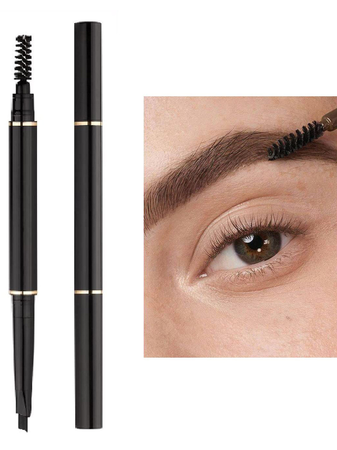 

Facejewel 2-IN-1 Expert Eyebrow Pencil With Shaping Spoolie- Black - 3.5 g