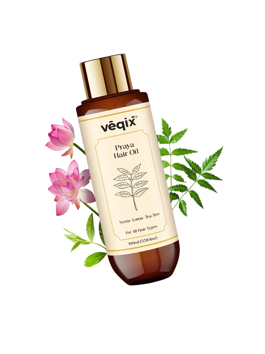 

VEQIX Praya Hair Oil With Neem- 100 ml, Brown