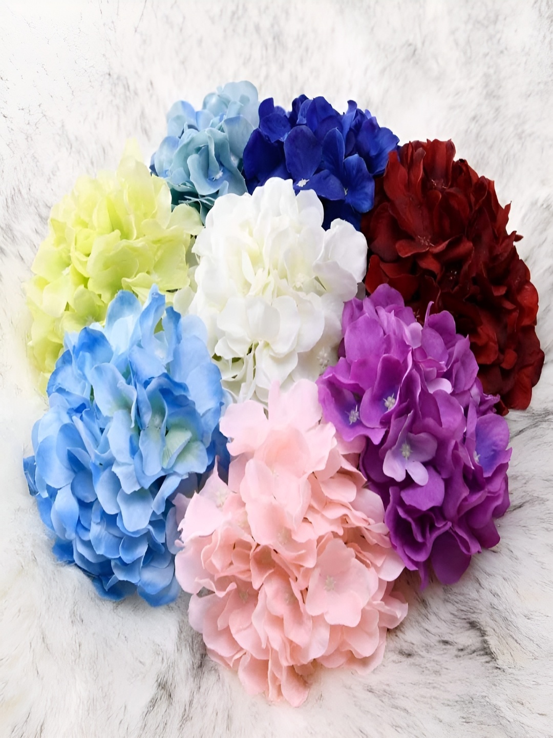 

VRB DECOR White 10 Pieces Hydrangea Artificial Flower