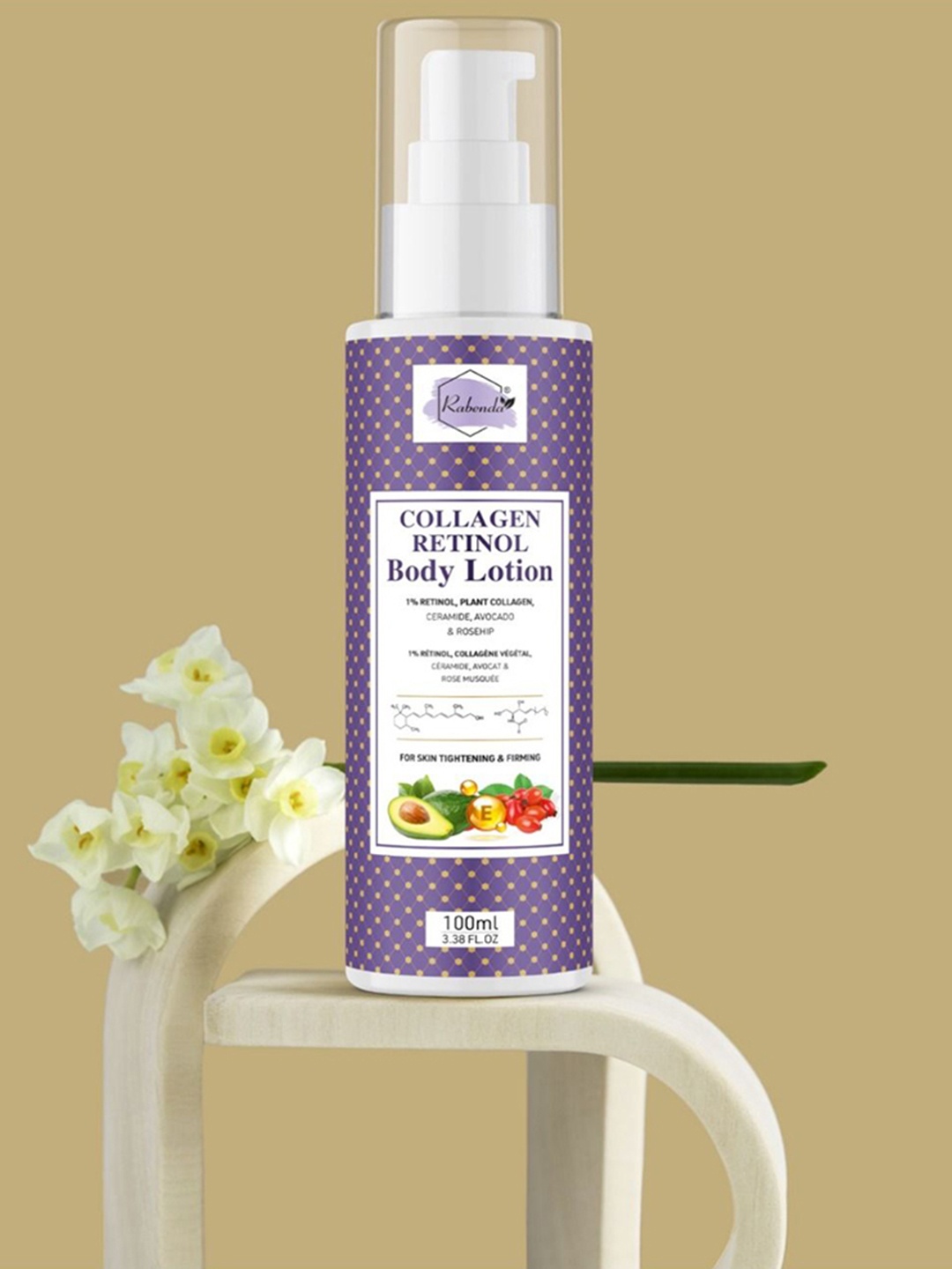 

Rabenda Collagen Retinol Body Lotion Improves Skin Elasticity & Firmness - 100ml, Purple