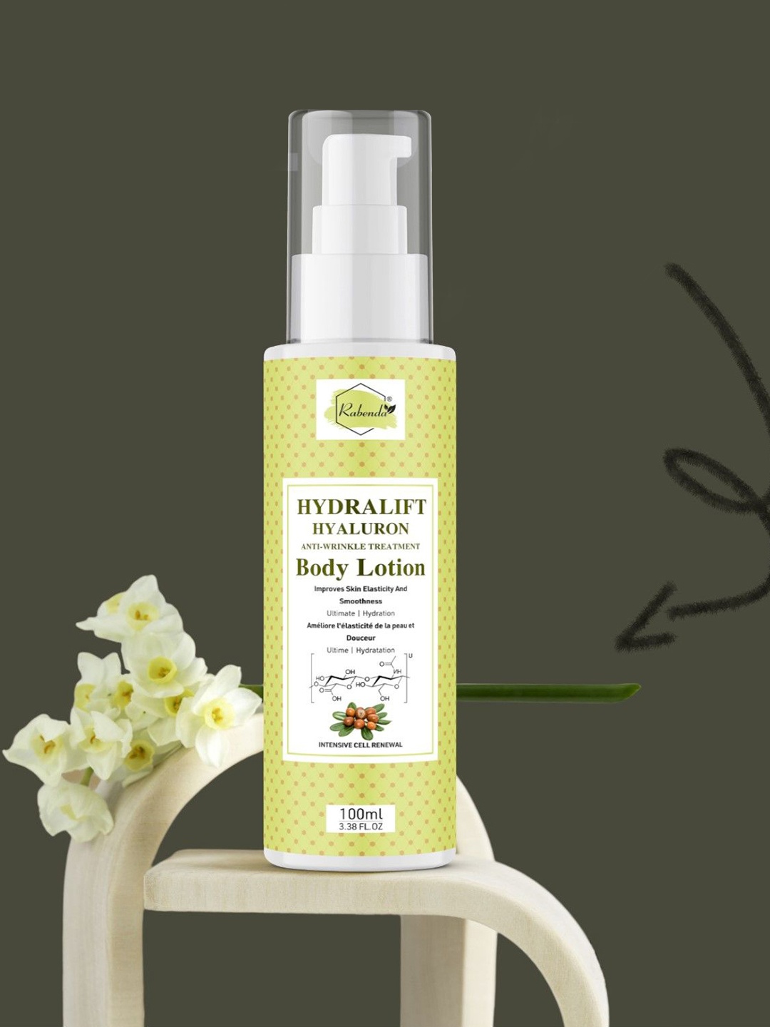 

Rabenda Hydralift Hyaluron Anti Wrinkle Treatment Body Lotion - 100ml, Green
