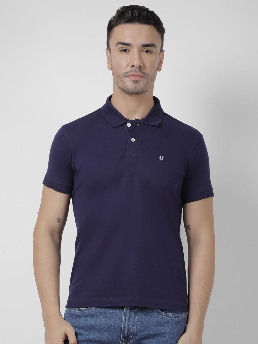 

Numero Uno Men Solid Polo Collar Cotton T-shirt, Navy blue