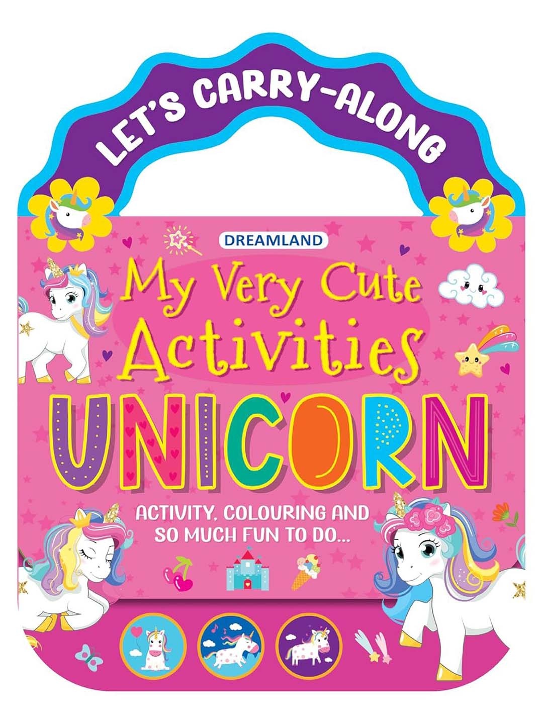 

Dreamland Unicorn-Let's Carry-Along Activity Gaming Accessory, Pink