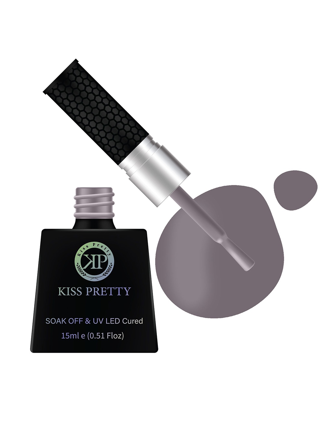 

Kiss pretty Soak Off & UV LED Cured Nail Polish Shade - 12- 15ml, Grey