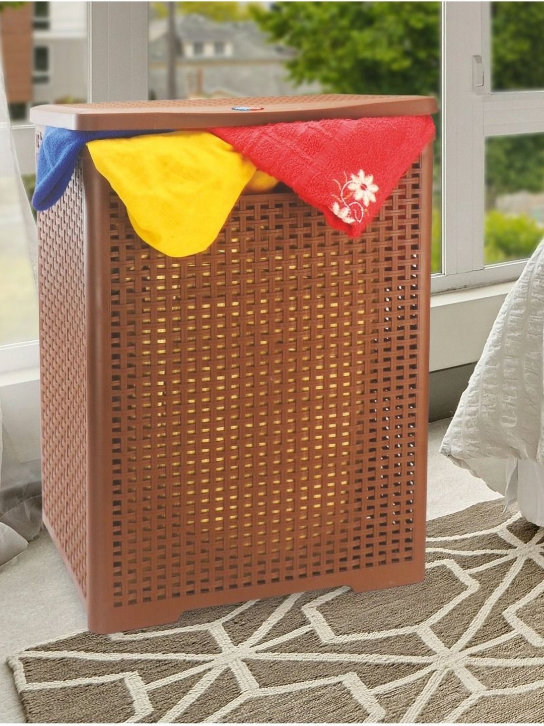 

Nayasa Sweety Foldable Laundry Basket With Lid Brown