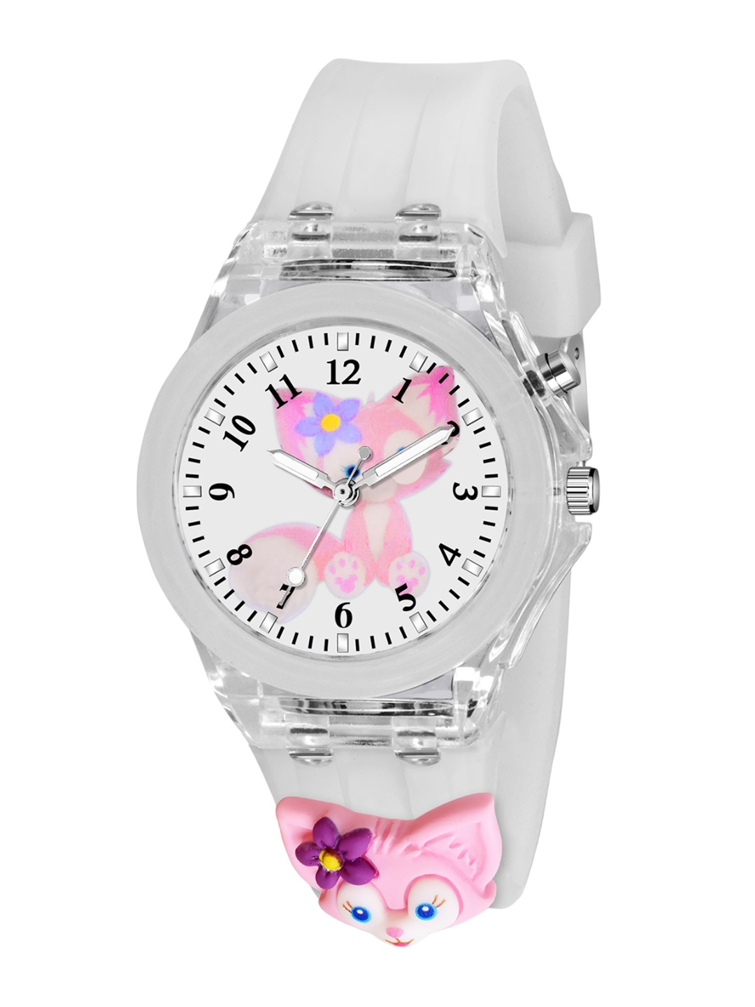 

SWADESI STUFF Unisex Kids Dial & Straps Analogue Multi Function Watch MULTI LIGHT FOX, White